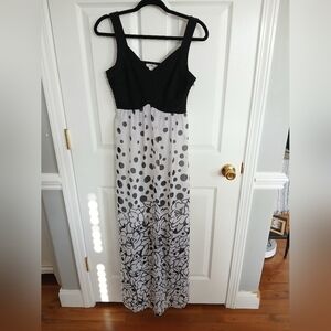 Cato Black And White Polka Dot Tank Maxi Sun Dress Babydoll Y2k Size 8